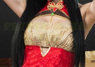 丽柜 – 安安红裙写真：裙子吹起的不是风，是心动！